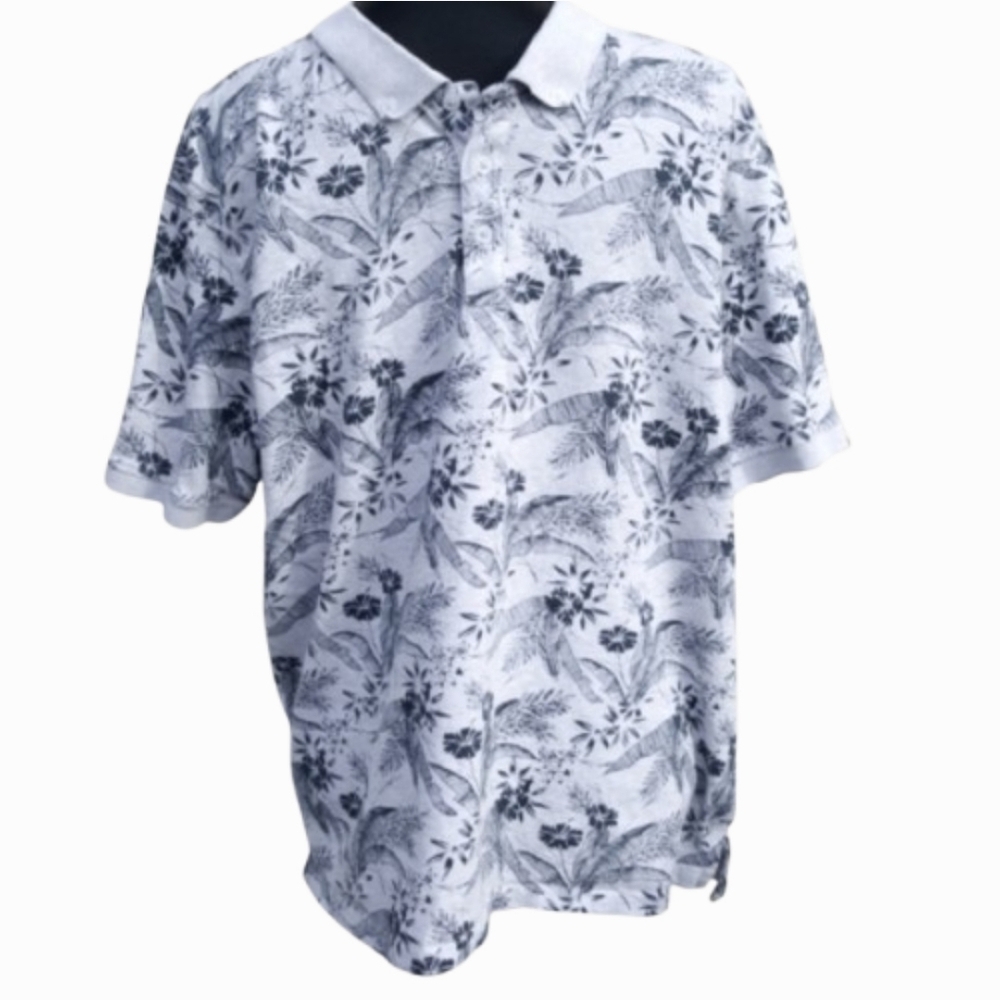 Hawaiian Designed for Fun VTG International Report Cotton Polo Shirt (XL)